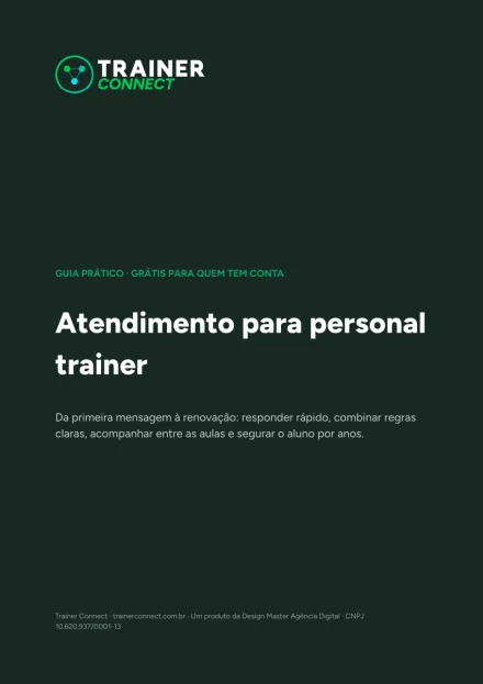 Capa do e-book Atendimento para personal trainer
