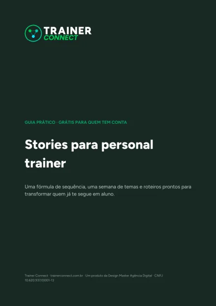 Capa do e-book Stories para personal trainer
